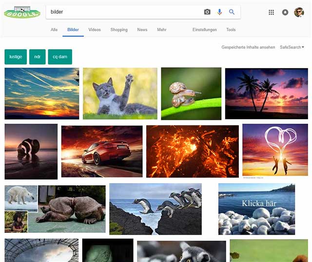 Google Bildersuche (Stand Juni 2018)